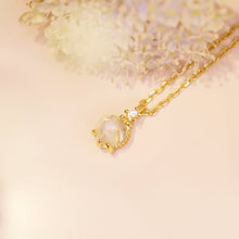 Load image into Gallery viewer, 18K Gold Plated Cubic Zirconia Moonstone Necklace
