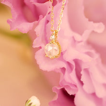 Load image into Gallery viewer, 18K Gold Plated Cubic Zirconia Moonstone Necklace