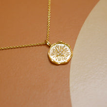將圖片載入圖庫檢視器 18K Gold Plated Cubic Zirconia Star Stamp Pendant Charm Necklace
