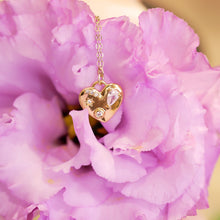 Load image into Gallery viewer, 18K Gold Plated Cubic Zirconia Heart Necklace