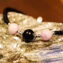 將圖片載入圖庫檢視器 Custom Made Obsidian and Kunzite Bracelet