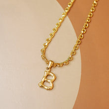 Load image into Gallery viewer, D Shape Cuban Necklace with Personalised Pendant Charm Necklace