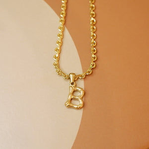 D Shape Cuban Necklace with Personalised Pendant Charm Necklace