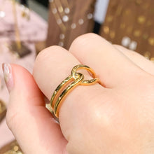 Load image into Gallery viewer, 18K Gold Plated Double Knot Ring - Thin