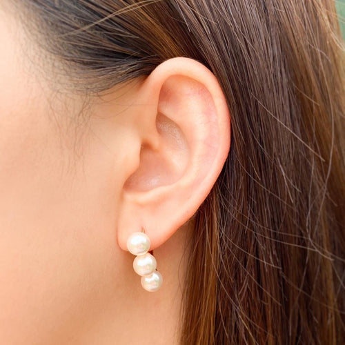 Triple Pearl Earrings