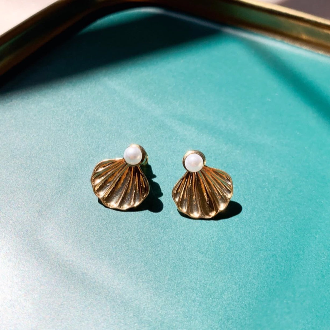 Shell Pearl 2-Way Earrings