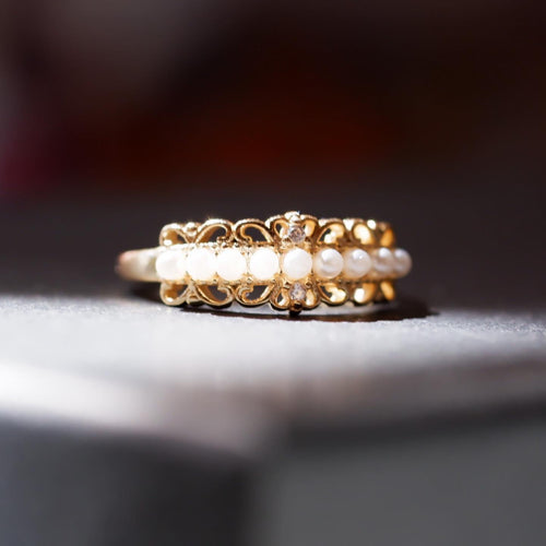 18K Gold Plated Pearl Ring - Priscilla