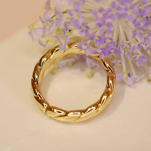 18K Gold Plated French Brass Twill Ring
