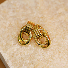 Load image into Gallery viewer, 18K Gold Plated French Style Brass Earrings - Elize