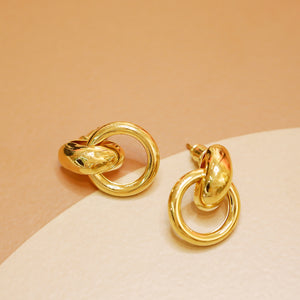18K Gold Plated French Style Brass Earrings - Jenn