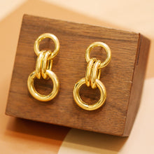 將圖片載入圖庫檢視器 18K Gold Plated French Style Brass Earrings - Kearen