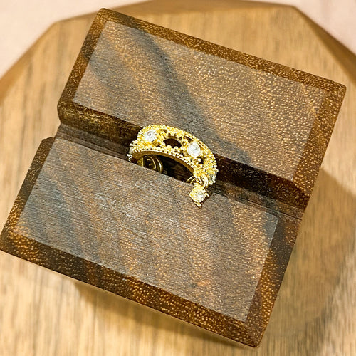 18K Gold Plated Cubic Zirconia Star Ear Cuff