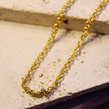 Load image into Gallery viewer, 18K Gold Plated Chunky Textured Cable Chain Necklace