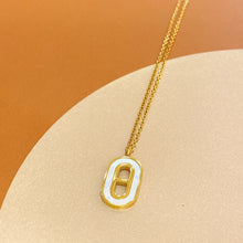 Load image into Gallery viewer, 18K Gold Plated Shell Surface Pig Nose Pendant Charm Necklace