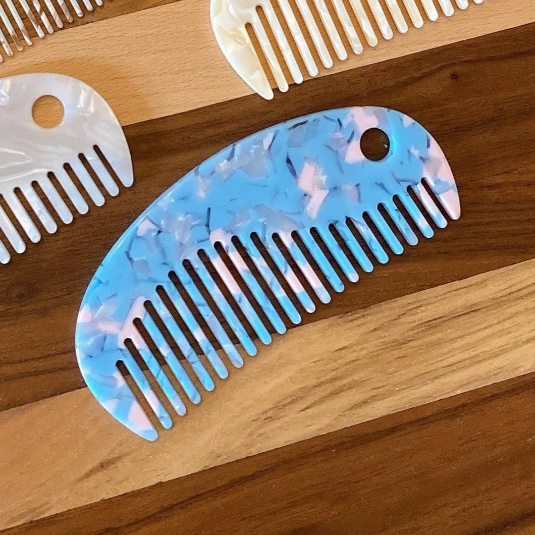 Multicolour French Style Tortoise Shell Resin Combs - Sky in Japan