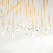 Load image into Gallery viewer, Personalized Birth-flower Charm Necklaces