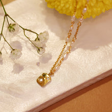 將圖片載入圖庫檢視器 18K Gold Plated Mini Star Pendant Charm Necklace with Mini Pearls