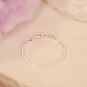 S925 Silver Open Beaded Ring - Ultra Thin