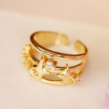 Load image into Gallery viewer, 18K Gold Plated Open Chunky Hollow-out Star Ring