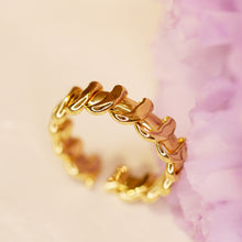 將圖片載入圖庫檢視器 18K Gold Plated Open French Twist Brass Ring