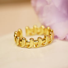 將圖片載入圖庫檢視器 18K Gold Plated Open French Twist Brass Ring