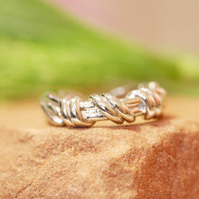 Load image into Gallery viewer, Silver Plated Open Titanium Rope Ring