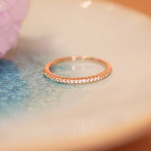 Load image into Gallery viewer, Rose Gold Plated Pave Cubic Zirconia Ring