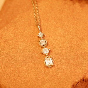 18K Gold Plated / S925 Silver 4-pieces Cubic Zirconia Necklace