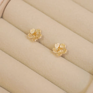 S925 Silver Petite Sakura Flower Stud Earrings