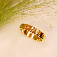 Load image into Gallery viewer, 18K Gold Plated Star and Moon Ring
