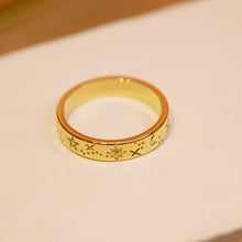 Load image into Gallery viewer, 18K Gold Plated Star and Moon Ring