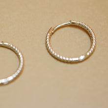 Load image into Gallery viewer, S925 Silver / Gold Twisted Ultra Thin Hoop Huggie Earrings