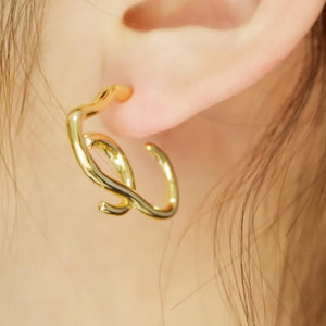 18K Gold Plated Unique Geometric Earrings