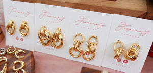 18K Gold Plated French Style Brass Earrings - Lindsay