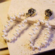 將圖片載入圖庫檢視器 18K Gold Plated Vintage Pearl Drop Earrings
