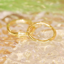 Load image into Gallery viewer, 18K Gold Plated Wavy Brass Ring