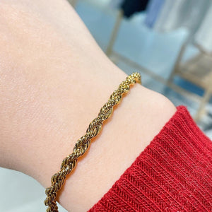 18K Gold Plated Twisted Chain Bracelet - Catherine