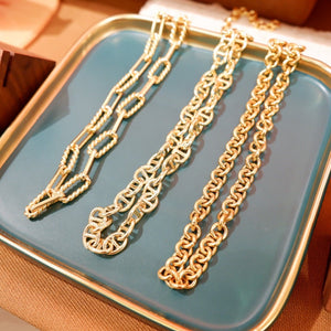18K Gold Plated Chunky Cable Chain Necklace